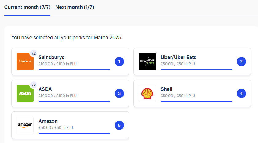 Plutus March 2025 Update: Perks Screenshot